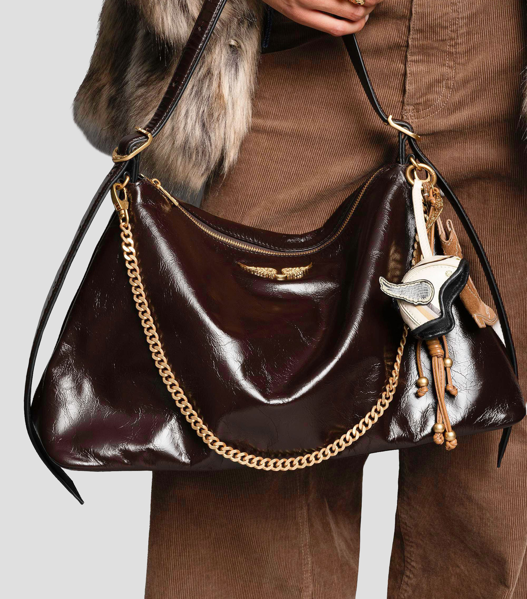 Bolsa shoulder en piel Jim Vintage lisa Mujer